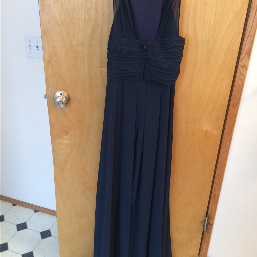 Levkoff Halter Chiffon A-Line Gown